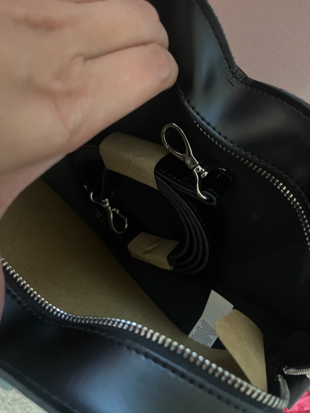 Dr. Martens Black Heart Patent Crossbody Bag / backpack - Picture 3 of 3